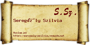 Seregély Szilvia névjegykártya